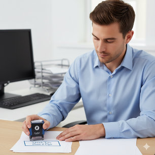 Personalized Mini 1.4x0.4 Thank You Self-inking Stamp