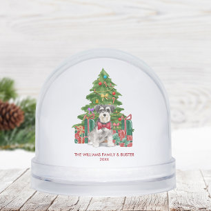 Personalized Miniature Schnauzer Dog Christmas Snowglobe