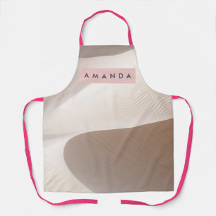 Personalized Minimal Desert Dune Aesthetic Neutral Apron