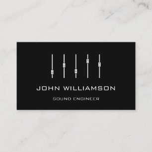 Personalized minimal Sound Engineer Engineering Business Card