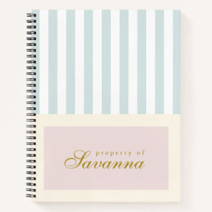 Personalized Minimalist Aesthetic Pastel Notebook