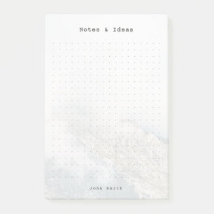 Personalized Minimalist Mountain Dot Grid Post-it Notes