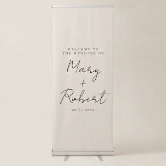 Personalized Minimalist Wedding Welcome Banner