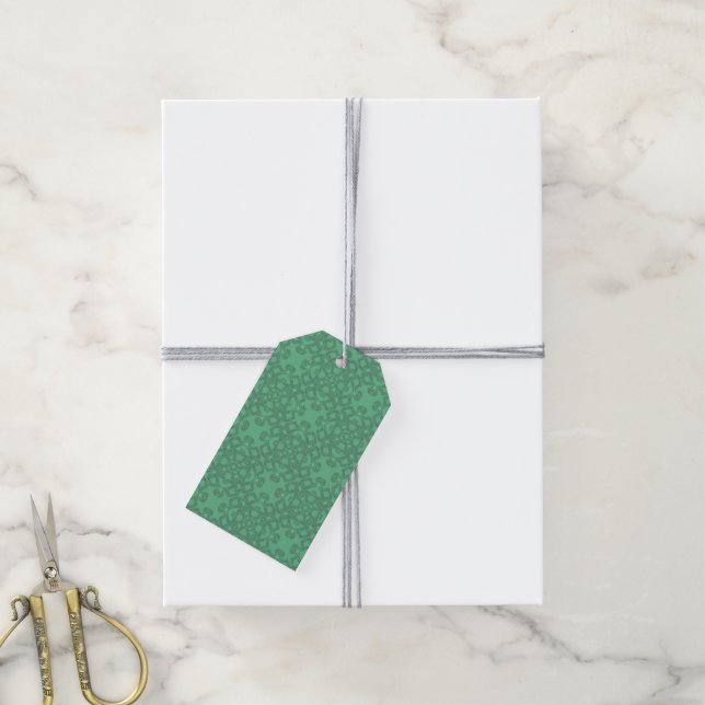 Personalized mint green pattern gift tags (With Twine)