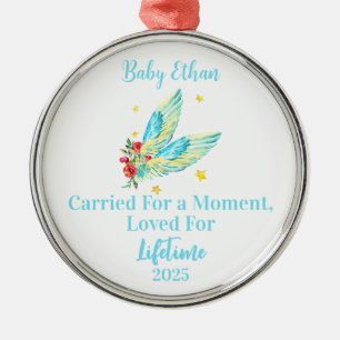 Personalized Miscarriage Ornament, Baby Memorial Metal Tree Decoration
