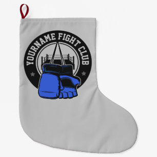 Personalized MMA Mixed Martial Arts Fight Club Large Christmas Stocking