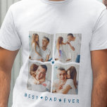 Personalized Modern 4-Photo 'Best Dad Ever' T-Shirt<br><div class="desc">Add 4 photos to this modern 'Best Dad Ever' t-shirt to create a great gift for Father's Day or Dad's birthday. Text and text color can be changed to anything you want. If you need any help customizing this, please message me using the button below and I'll be happy to...</div>