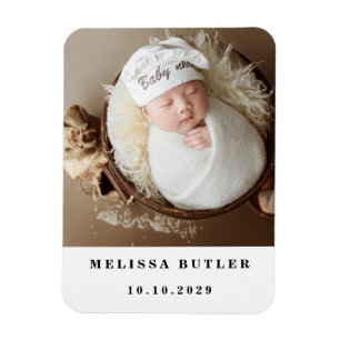 Personalized Modern Baby Photo Magnet