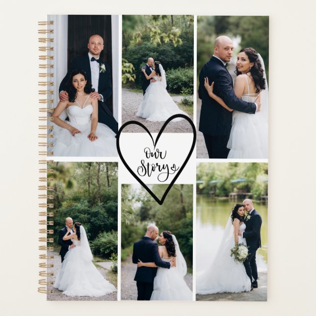 Personalized Modern Elegant Wedding Photo  Planner (Front)