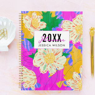 Personalized Modern Floral Weekly and Monthly Planner