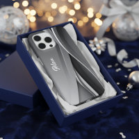Personalized Modern Gray Phone Case for Him