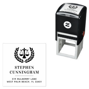 Personalized Modern Law Lawyer Attorney Self-inking Stamp