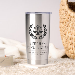 Personalized Modern Law School Graduation Insulated Tumbler