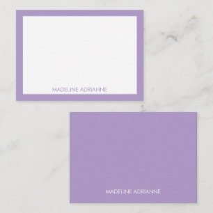 Personalized Modern Minimal Lavender Name  Card
