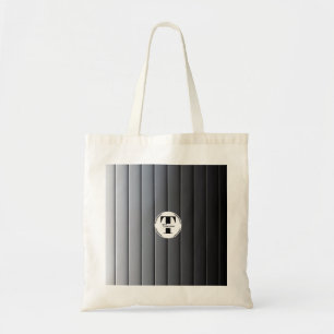 Personalized Modern Minimalist Black to White Tote Bag