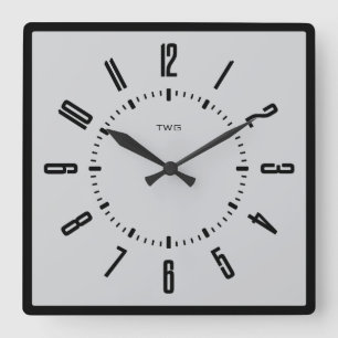 Personalized Modern Minimalist Square Wall Clock
