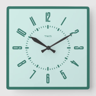 Personalized Modern Minimalist  Square Wall Clock
