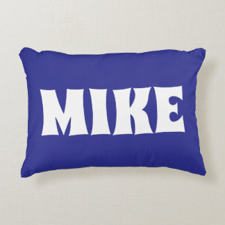 PERSONALIZED MODERN NAME BLUE PILLOW