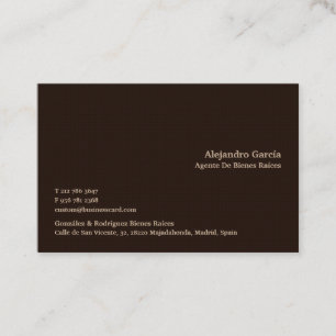 Personalized Modern Profesional Marrón Cuadrados Business Card