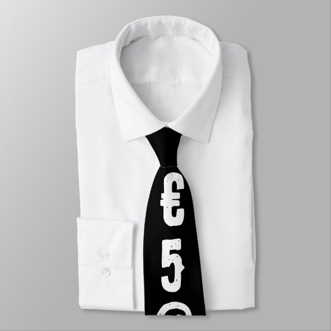 Personalized modern random symbol Black white Tie (Tied)