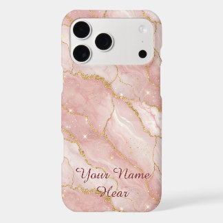 Personalized Modern Rose Quartz Marble Gold