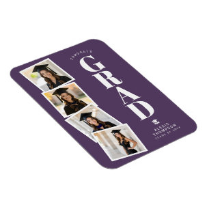 Personalized Modern School College Graduation Magnet