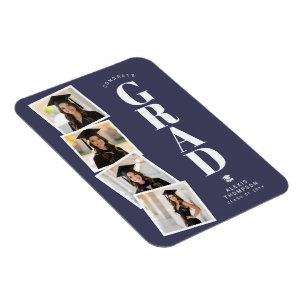 Personalized Modern School College Graduation Magnet