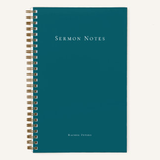 Personalized Modern Sermon Church Notebook