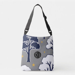 Personalized Modern Woodland Tree and Star Crossbody Bag