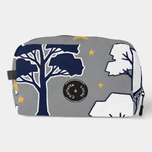 Personalized Modern Woodland Tree and Star Dopp Kit