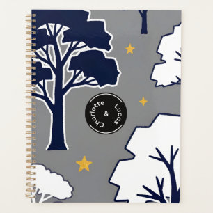 Personalized Modern Woodland Tree and Star Planner