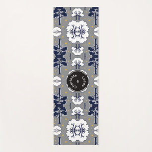 Personalized Modern Woodland Tree and Star Yoga Mat