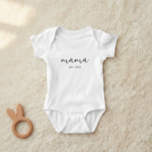 Personalized Mom and Est. Date bodysuit, Custom