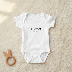 Personalized Mom and Est. Date Sweatshirt, Custom  Baby Bodysuit