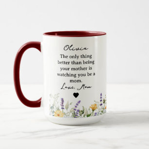 Personalized Mom Garden Custom Floral Mother’s Mug