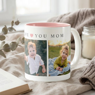 Personalized Mom Love You Two-Tone Coffee Mug