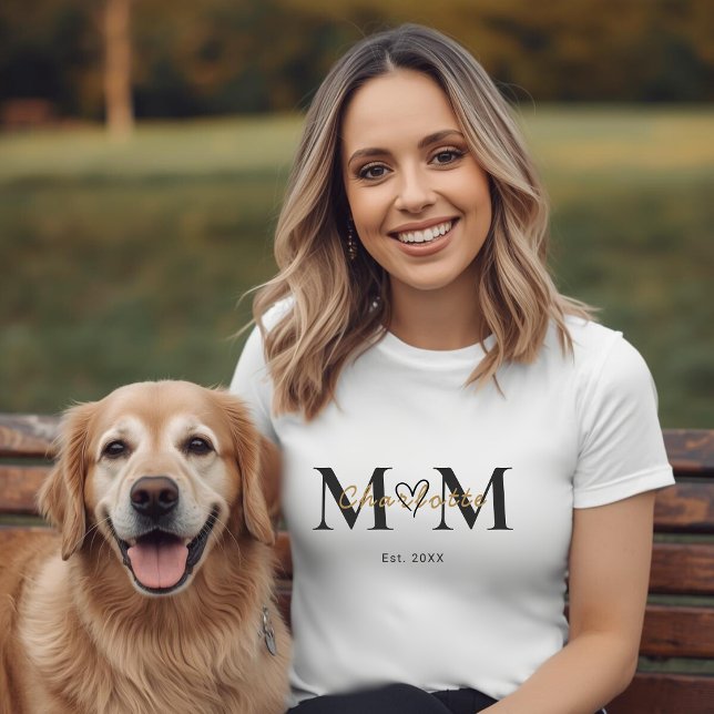 Personalized Mom Name Est Year T-Shirt Gift (Creator Uploaded)