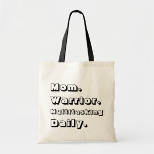 Personalized Mom Warrior Multitasking Daily Gifts Tote Bag