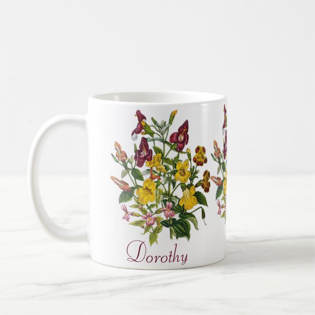 Personalized Monkey-Flowers Coffee Mug (Left)