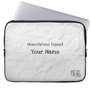 Personalized Monochrome Expert Electronics Bag