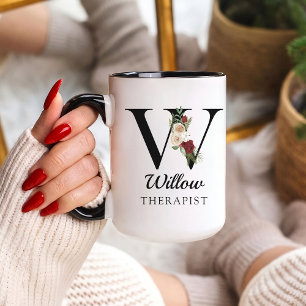 Personalized Monogram Alphabet Mug for Therapist