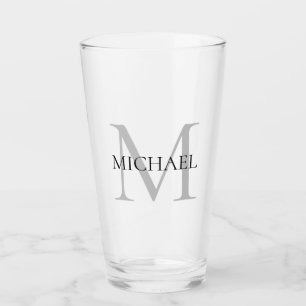 Personalized Monogram and Name Glass