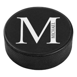 Personalized Monogram and Name Hockey Puck