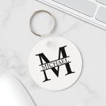 Personalized Monogram and Name Key Ring<br><div class="desc">Personalized Monogram and Name Gifts
featuring personalized monogram and name in classic serif font style.

Perfect as father's day gifts for dad,  gifts for grandfather,  husband,  groom,  best man,  groomsmen and more.</div>