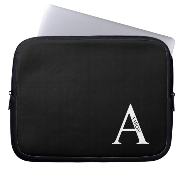 Personalized Monogram and Name Laptop Sleeve (Front)