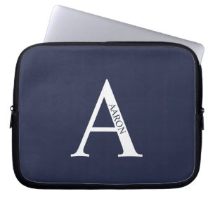 Personalized Monogram and Name Laptop Sleeve