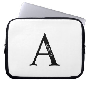 Personalized Monogram and Name Laptop Sleeve