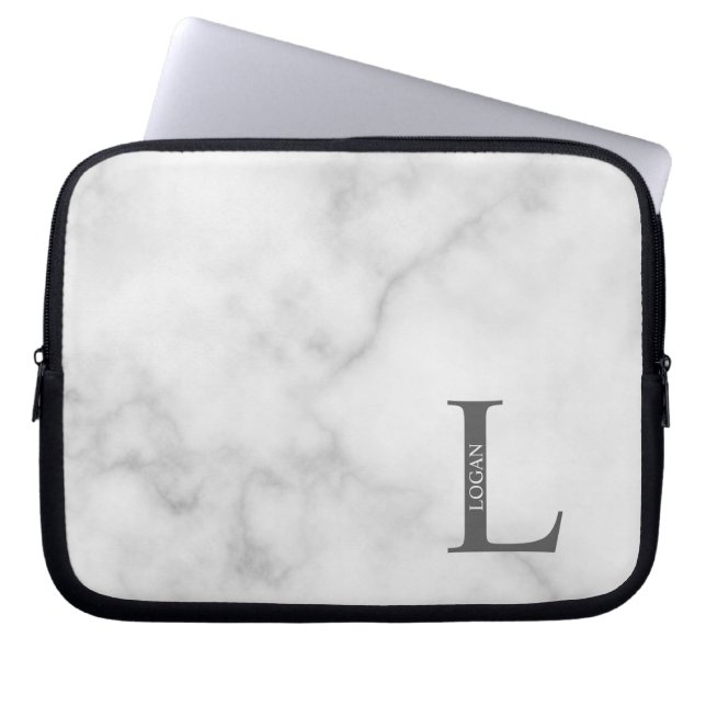 Personalized Monogram and Name Laptop Sleeve (Front)