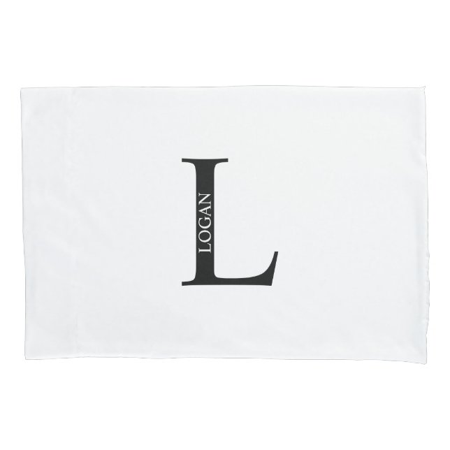 Personalized Monogram and Name Pillow Case (Front)