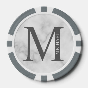 Personalized Monogram and Name Poker Chips
